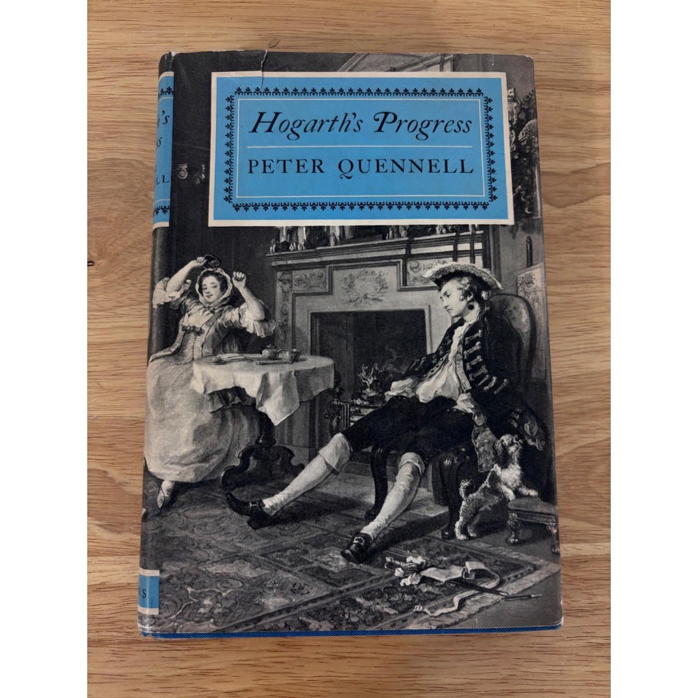 Collins Hogarths Progress Book Peter Quennell 1955 Blue 2nd Impression Biography